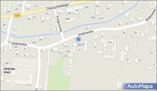 Gliwice, Wójtowska, 17a, mapa Gliwic