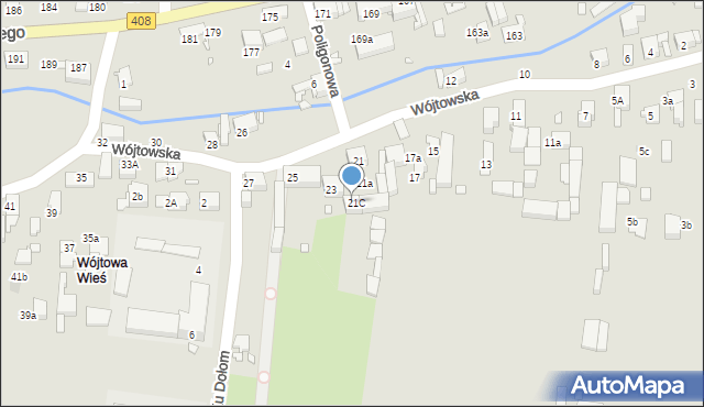 Gliwice, Wójtowska, 21C, mapa Gliwic