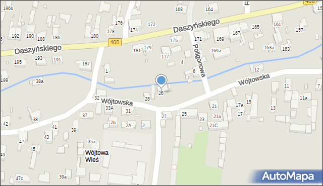 Gliwice, Wójtowska, 26, mapa Gliwic