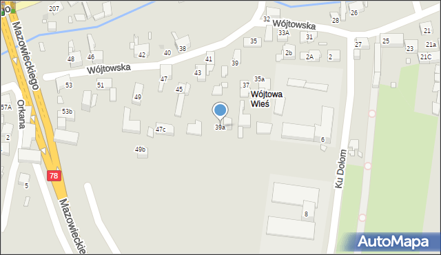 Gliwice, Wójtowska, 39a, mapa Gliwic