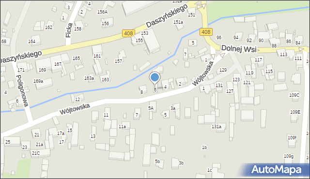 Gliwice, Wójtowska, 6, mapa Gliwic