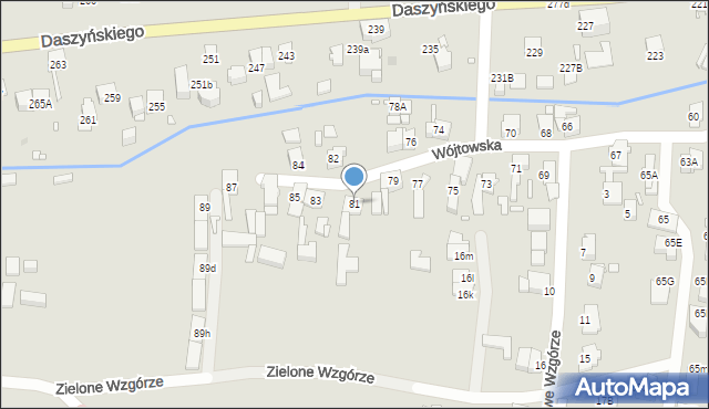 Gliwice, Wójtowska, 81, mapa Gliwic