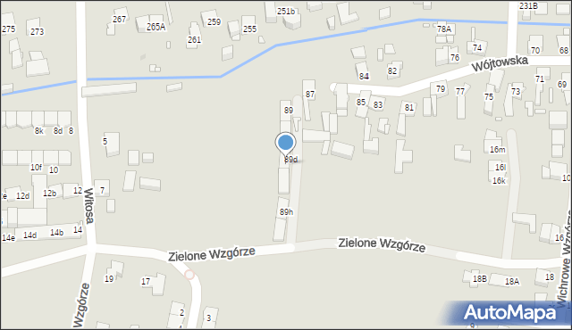 Gliwice, Wójtowska, 89g, mapa Gliwic