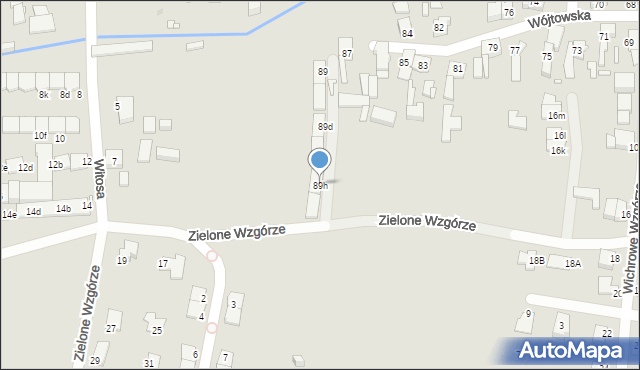 Gliwice, Wójtowska, 89h, mapa Gliwic