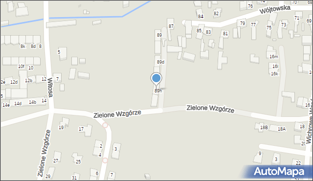 Gliwice, Wójtowska, 89j, mapa Gliwic