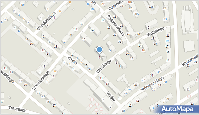 Gliwice, Wolskiego Michała, 1, mapa Gliwic