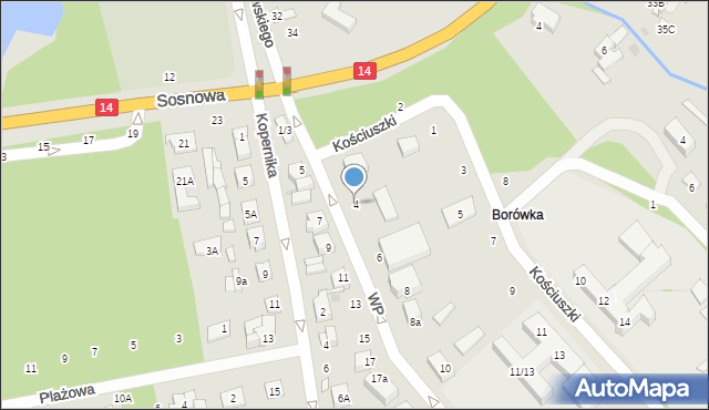 Głowno, Wojska Polskiego, 4, mapa Głowno