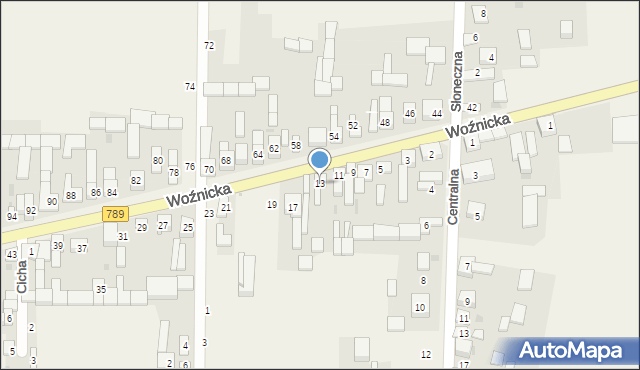 Gniazdów, Woźnicka, 13, mapa Gniazdów