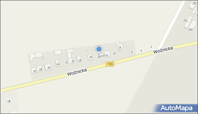 Gniazdów, Woźnicka, 14, mapa Gniazdów