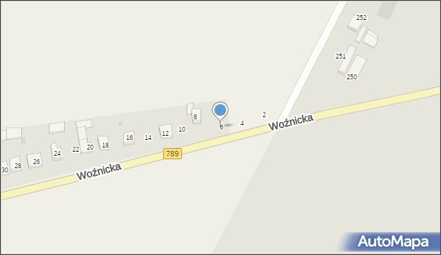 Gniazdów, Woźnicka, 6, mapa Gniazdów