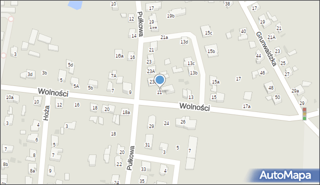 Gniezno, Wolności, 11, mapa Gniezna