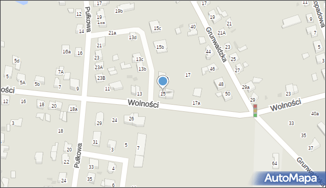 Gniezno, Wolności, 15, mapa Gniezna