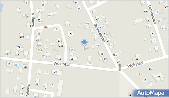 Gniezno, Wolności, 17, mapa Gniezna