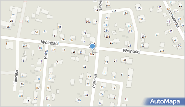 Gniezno, Wolności, 22, mapa Gniezna