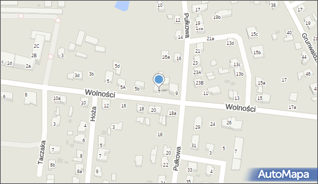 Gniezno, Wolności, 7, mapa Gniezna