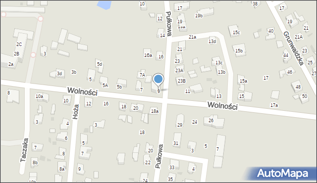 Gniezno, Wolności, 9, mapa Gniezna