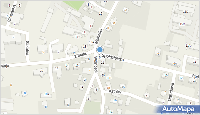Goleszów, Wolności, 24, mapa Goleszów