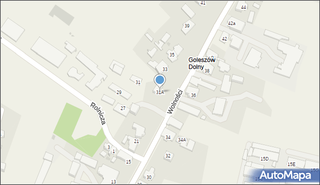 Goleszów, Wolności, 31A, mapa Goleszów