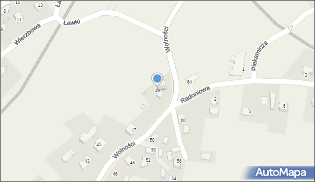 Goleszów, Wolności, 49, mapa Goleszów
