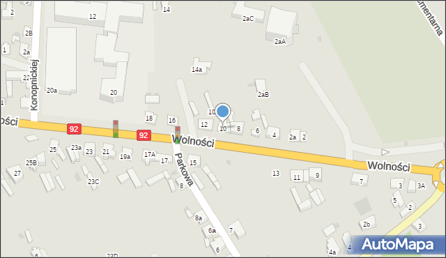 Golina, Wolności, 10, mapa Golina