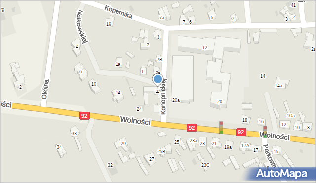 Golina, Wolności, 22, mapa Golina