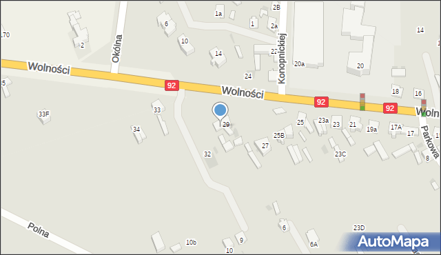 Golina, Wolności, 31, mapa Golina