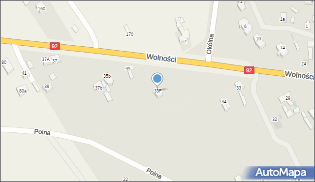 Golina, Wolności, 33F, mapa Golina