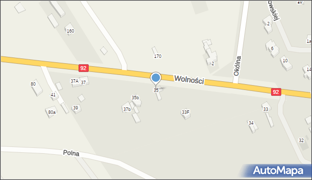 Golina, Wolności, 35, mapa Golina