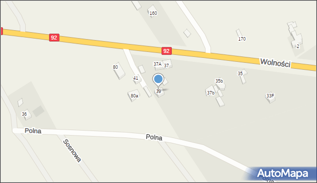 Golina, Wolności, 39, mapa Golina