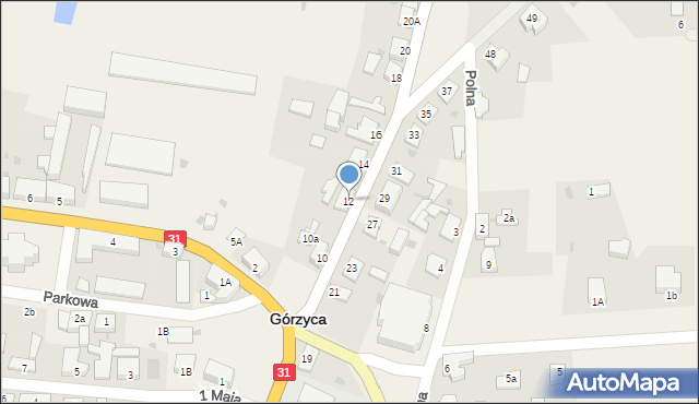 Górzyca, Wolności, 12, mapa Górzyca