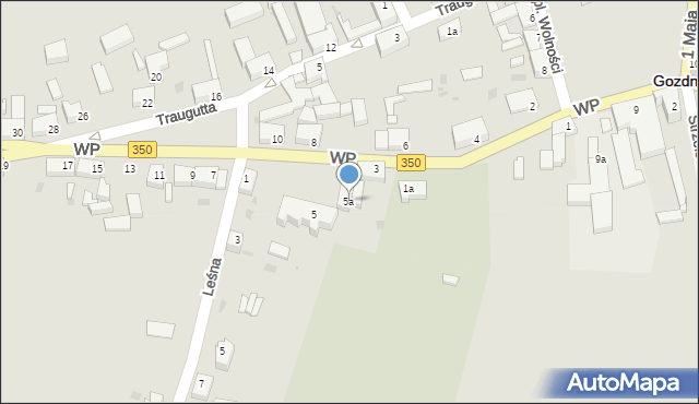 Gozdnica, Wojska Polskiego, 5a, mapa Gozdnica