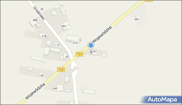 Grodzisko, Wojewódzka, 58, mapa Grodzisko