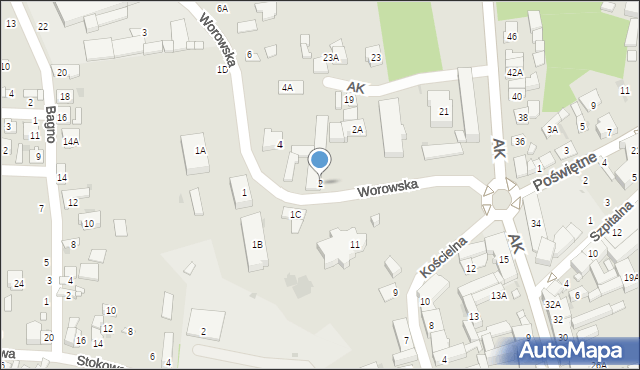 Grójec, Worowska, 2, mapa Grójec