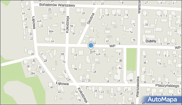 Hajnówka, Wojska Polskiego, 13, mapa Hajnówka