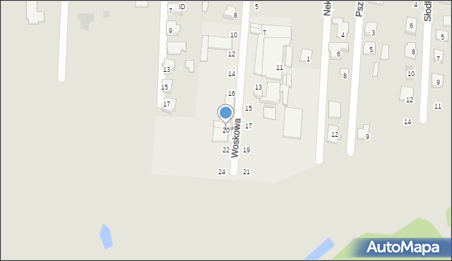 Hajnówka, Woskowa, 20, mapa Hajnówka