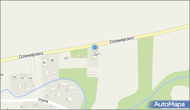Horyniec-Zdrój, Wojska Polskiego, 104, mapa Horyniec-Zdrój