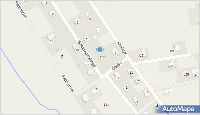 Jaktorów, Wołodyjowskiego Michała, 9, mapa Jaktorów