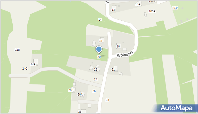 Jankowice, Wolności, 20, mapa Jankowice