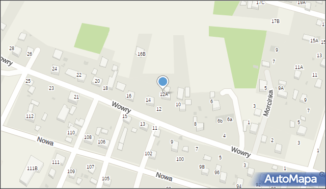 Jankowice, Wowry Pawła, 12A, mapa Jankowice
