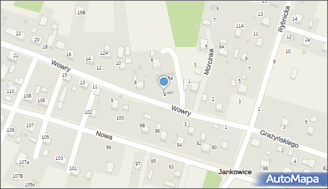 Jankowice, Wowry Pawła, 4, mapa Jankowice