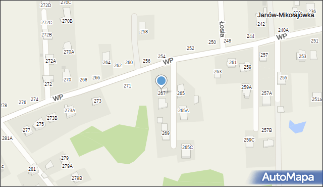 Janów-Mikołajówka, Wojska Polskiego, 267, mapa Janów-Mikołajówka