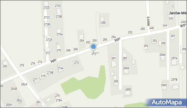 Janów-Mikołajówka, Wojska Polskiego, 271, mapa Janów-Mikołajówka