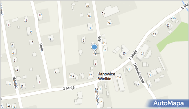 Janowice Wielkie, Wojska Polskiego, 1A, mapa Janowice Wielkie