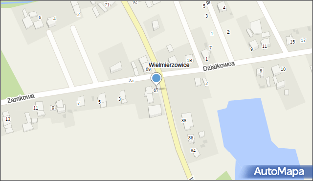 Januszkowice, Wolności, 67, mapa Januszkowice