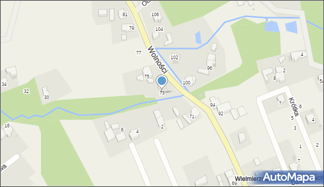 Januszkowice, Wolności, 73, mapa Januszkowice
