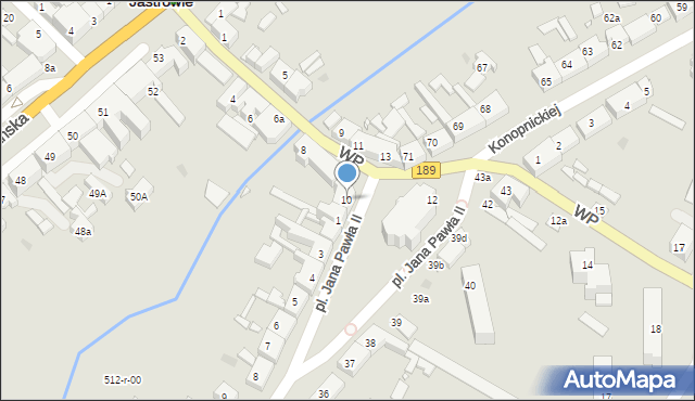 Jastrowie, Wojska Polskiego, 10, mapa Jastrowie