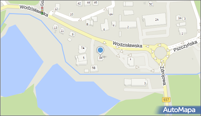 Jastrzębie-Zdrój, Wodzisławska, 3A, mapa Jastrzębie-Zdrój