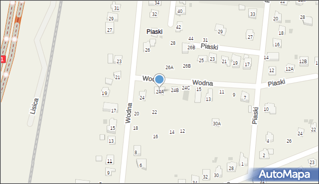 Jawiszowice, Wodna, 24A, mapa Jawiszowice