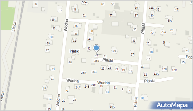 Jawiszowice, Wodna, 44, mapa Jawiszowice