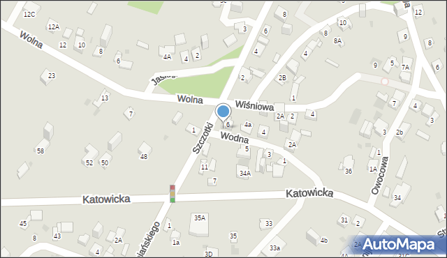 Jaworzno, Wodna, 6A, mapa Jaworzno